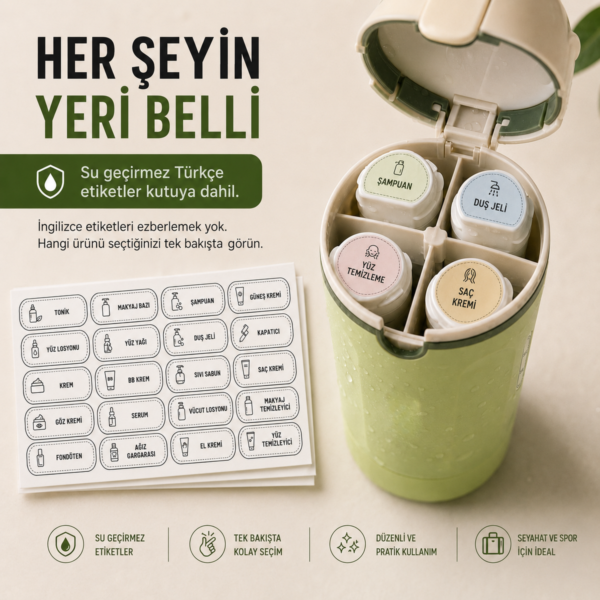 ROCHAVE® 4’Ü 1 ARADA BAKIM ORGANİZERİ