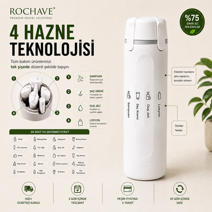 ROCHAVE® 4’ü 1 Arada Seyahat Şişesi